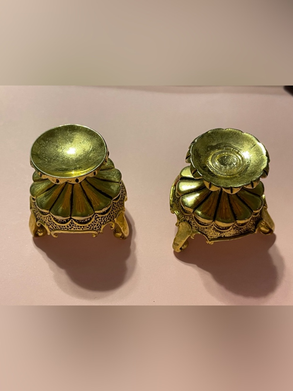 Vintage House of Faberge Franklin Mint 3-Footed Egg Stands SET 2 #7122